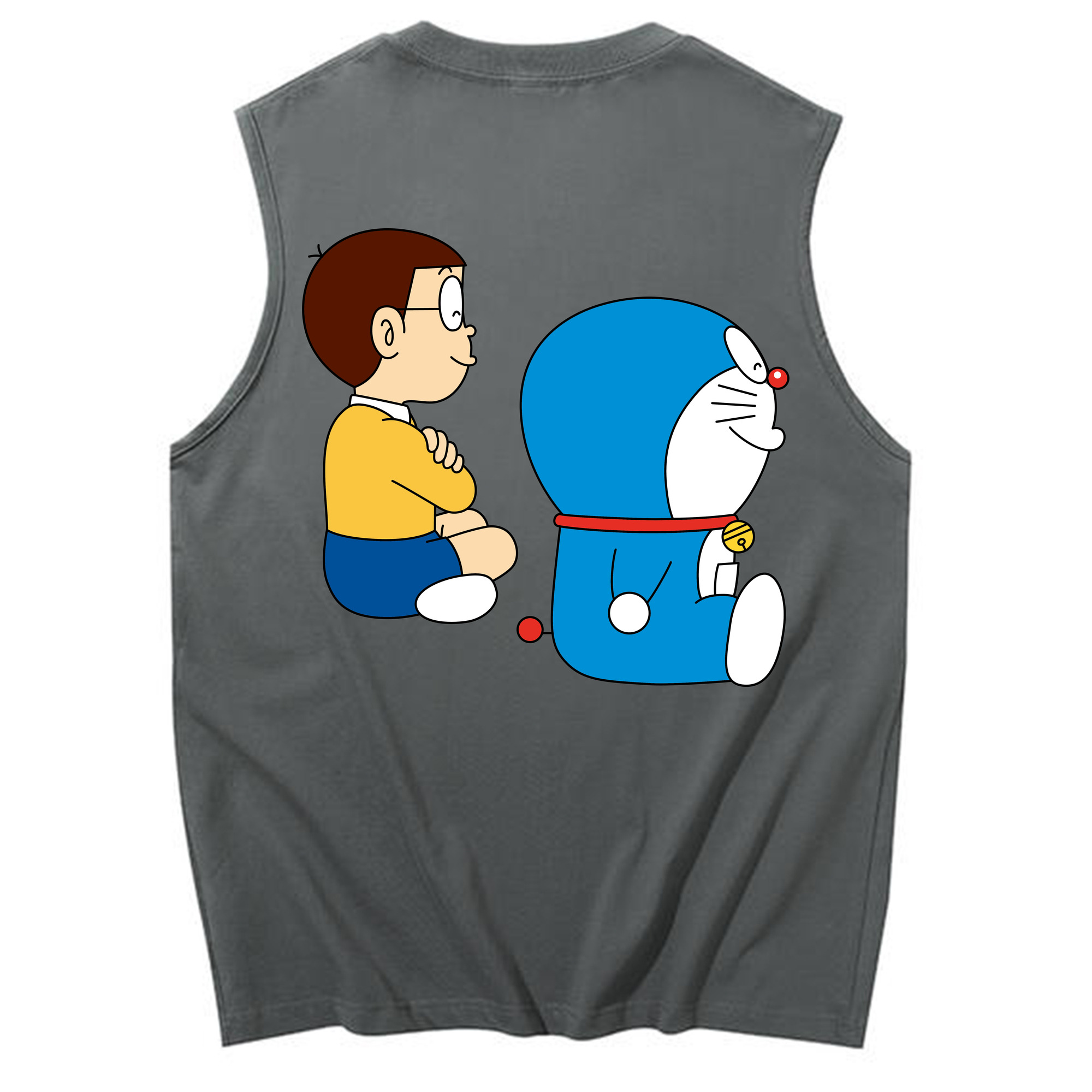 （画像用） ドラえもん 野比 のび太 Doraemon Nobita Nobi コットン100％タンクトップ（背面プリント）